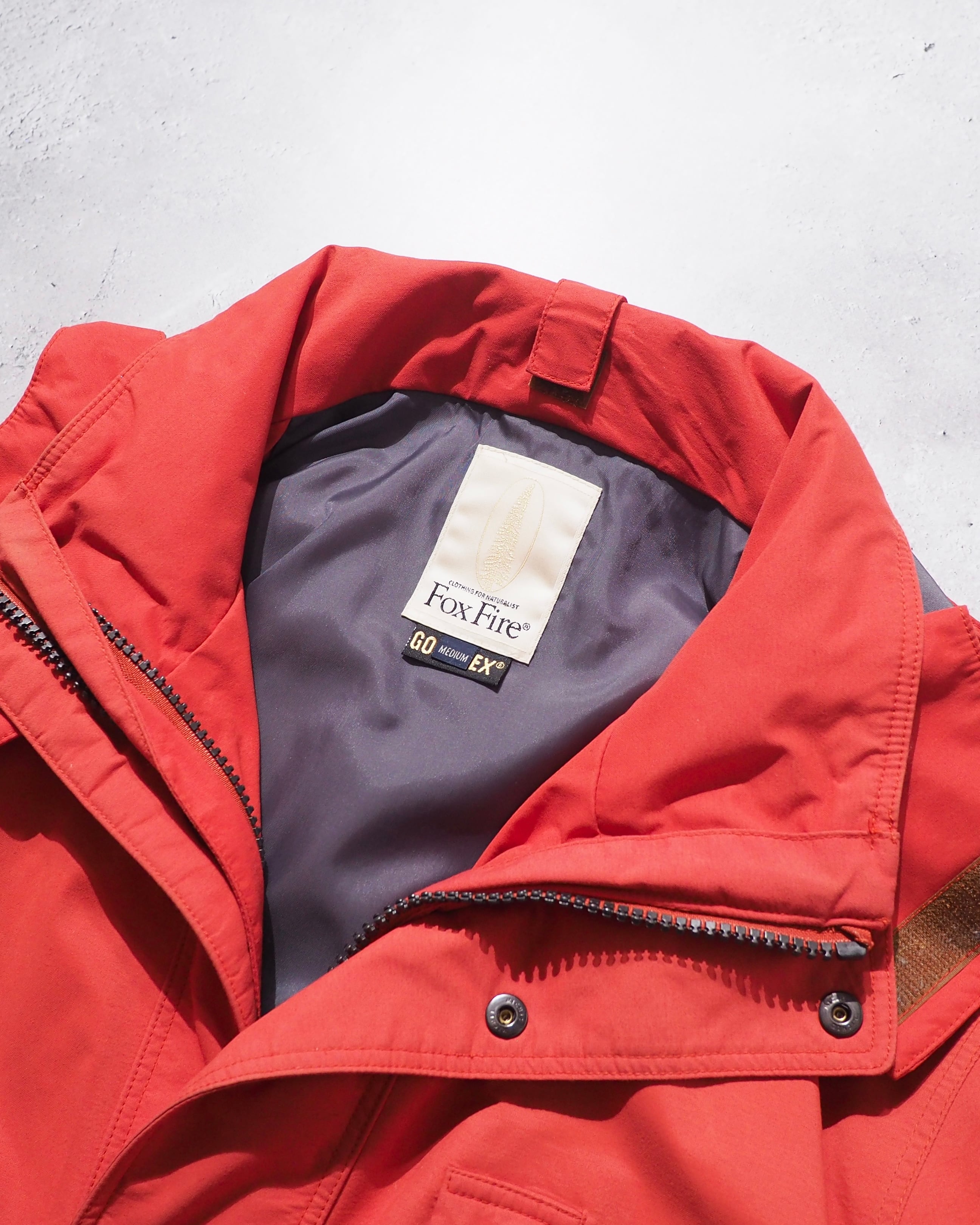 " Fox Fire - GORE- TEX " Carrot Orange color Technical nylon jacket