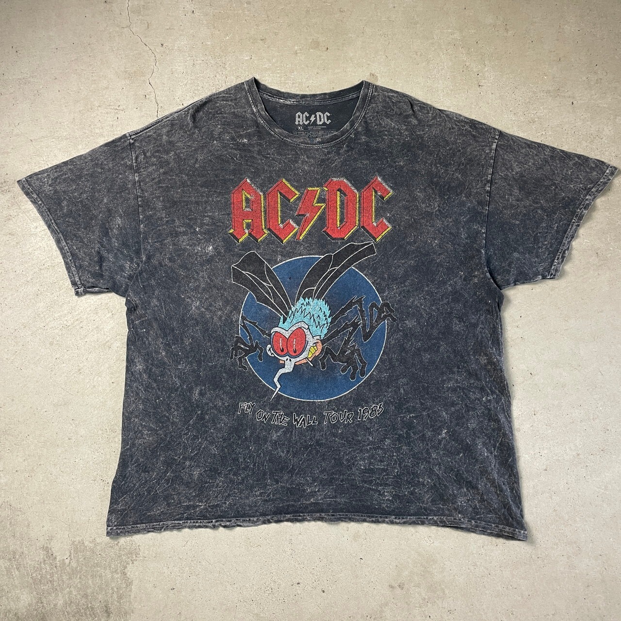 AC/DC FLY ON THE WALL TOUR 1985 ロゴプリント バンドTシャツ メンズ 