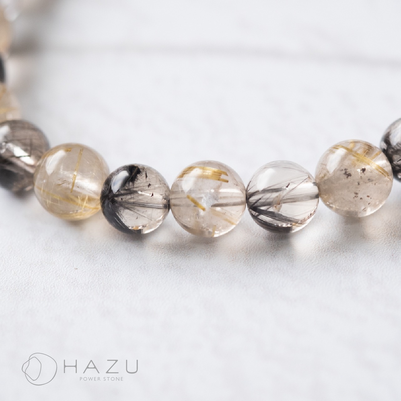 細身のプラチナ＆ゴールドルチル［プラチナルチル／ルチルクォーツ／水晶］