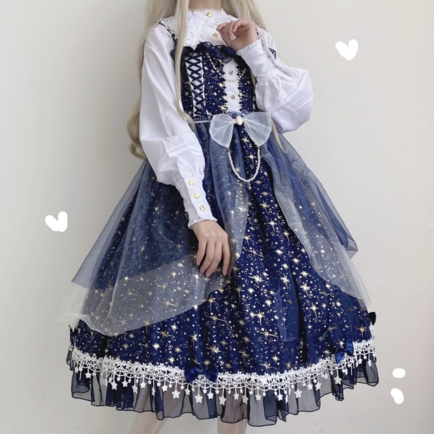 ゴスロリ通販 With U alice doll ブラウス 星座 星形ボタン 原宿