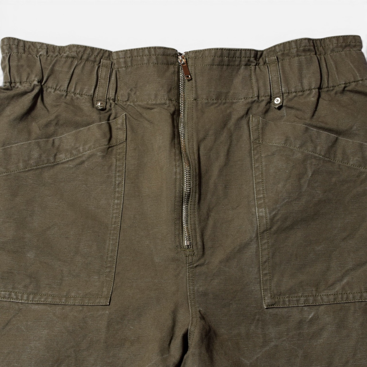 00s BANANA REPUBLIC リネンコットン パンツ オリーブ