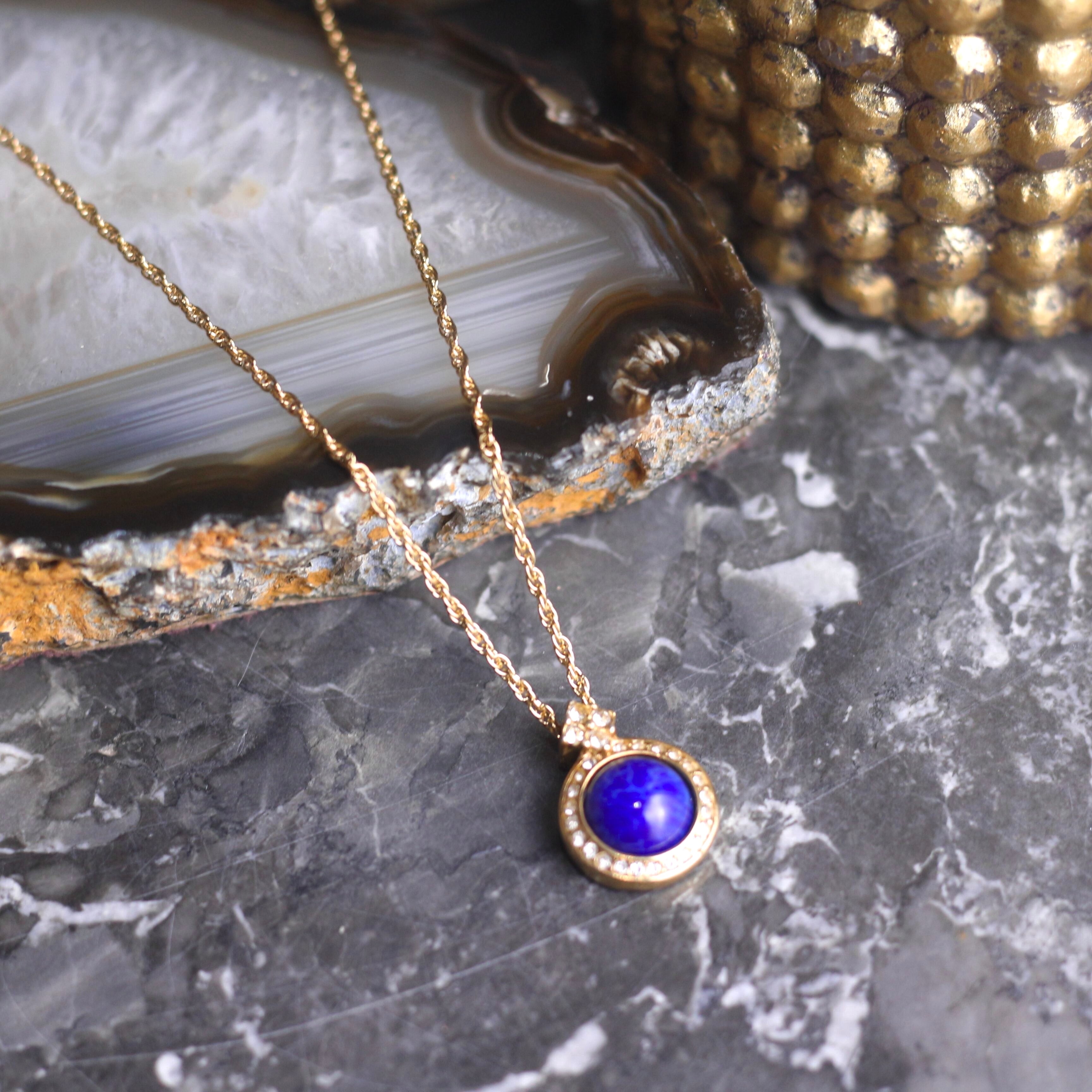 Christian Dior チェーンストーンネックレス Dior CLEAR STONE LOGO