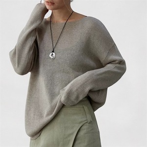 sheer loose knit top  00214