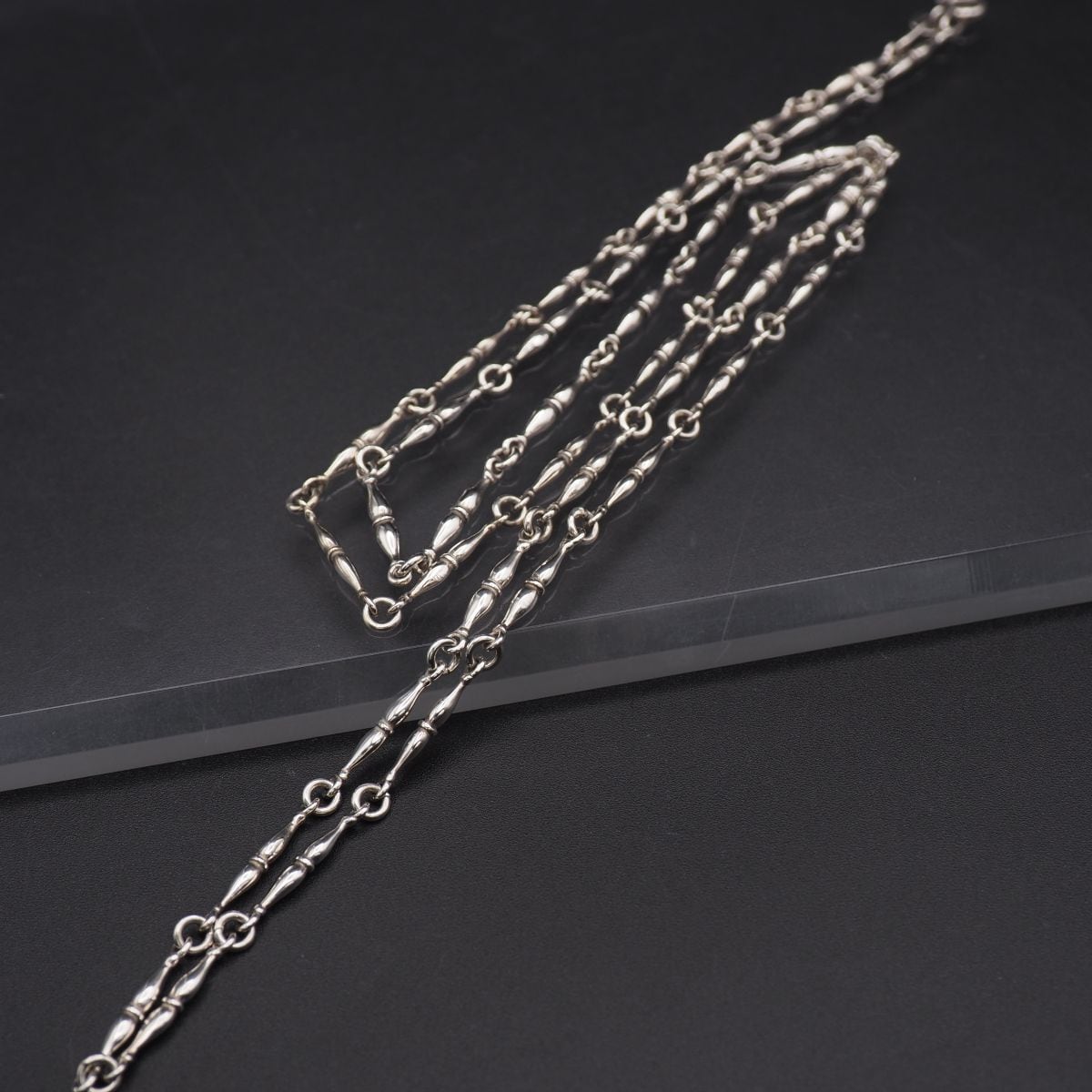 H299 ヴィンテージ STERLING ITALY 925刻印 ロング ネックレス