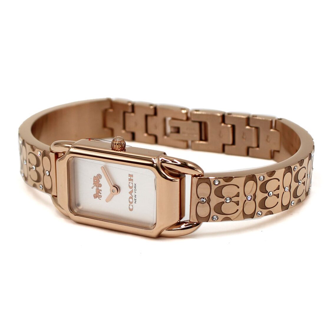 COACH CADIE QUARTZ ANALOG WATCH 14504197 SILVER ROSEGOLD 保証書 