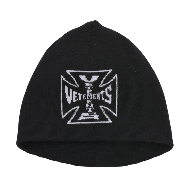 【VETEMENTS】BIKER CROSS LOGO BEANIE