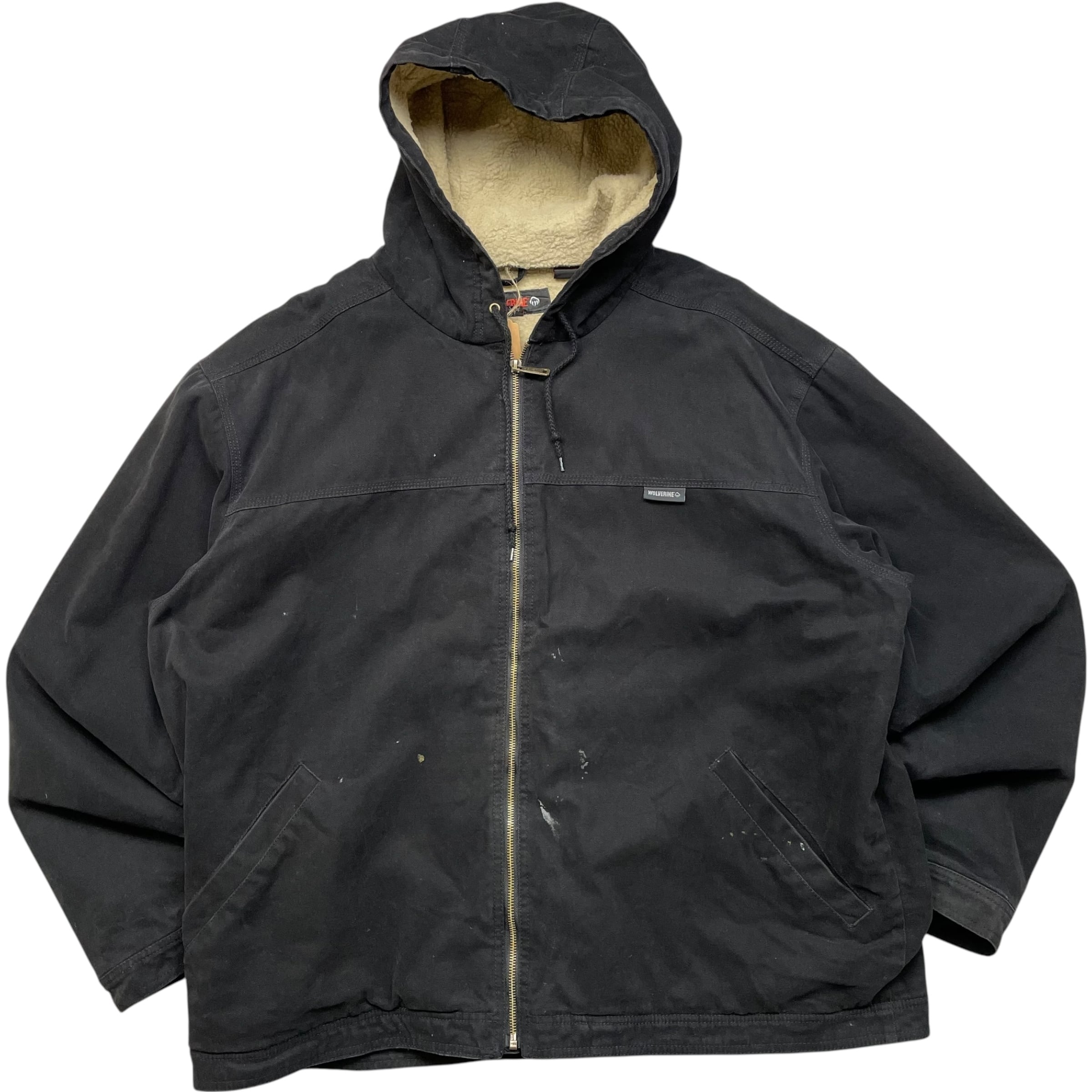 《XXL》WOLVERINE ウルヴァリン ダックジャケット アクティブジャケット 裏ボア ブラック no.5729