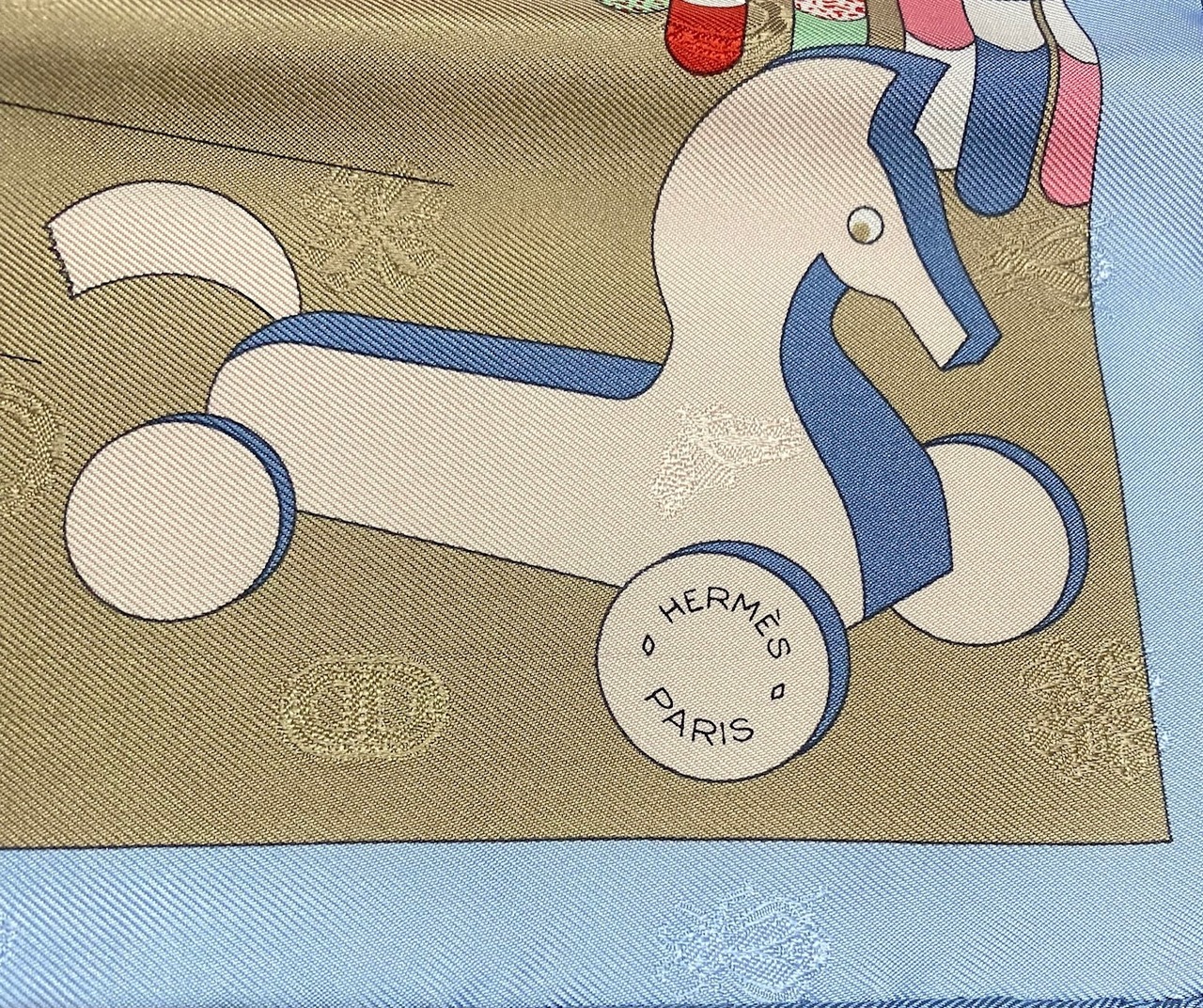 HERMES エルメス スカーフ ガヴロッシュ 《レディー・ゴー！》Bleu Jean