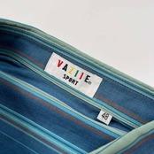 VAZIIE SPORT バジエ スポーツ 刺繍入り ストライプ 半袖シャツ サイズ 48 /メンズ/日本製