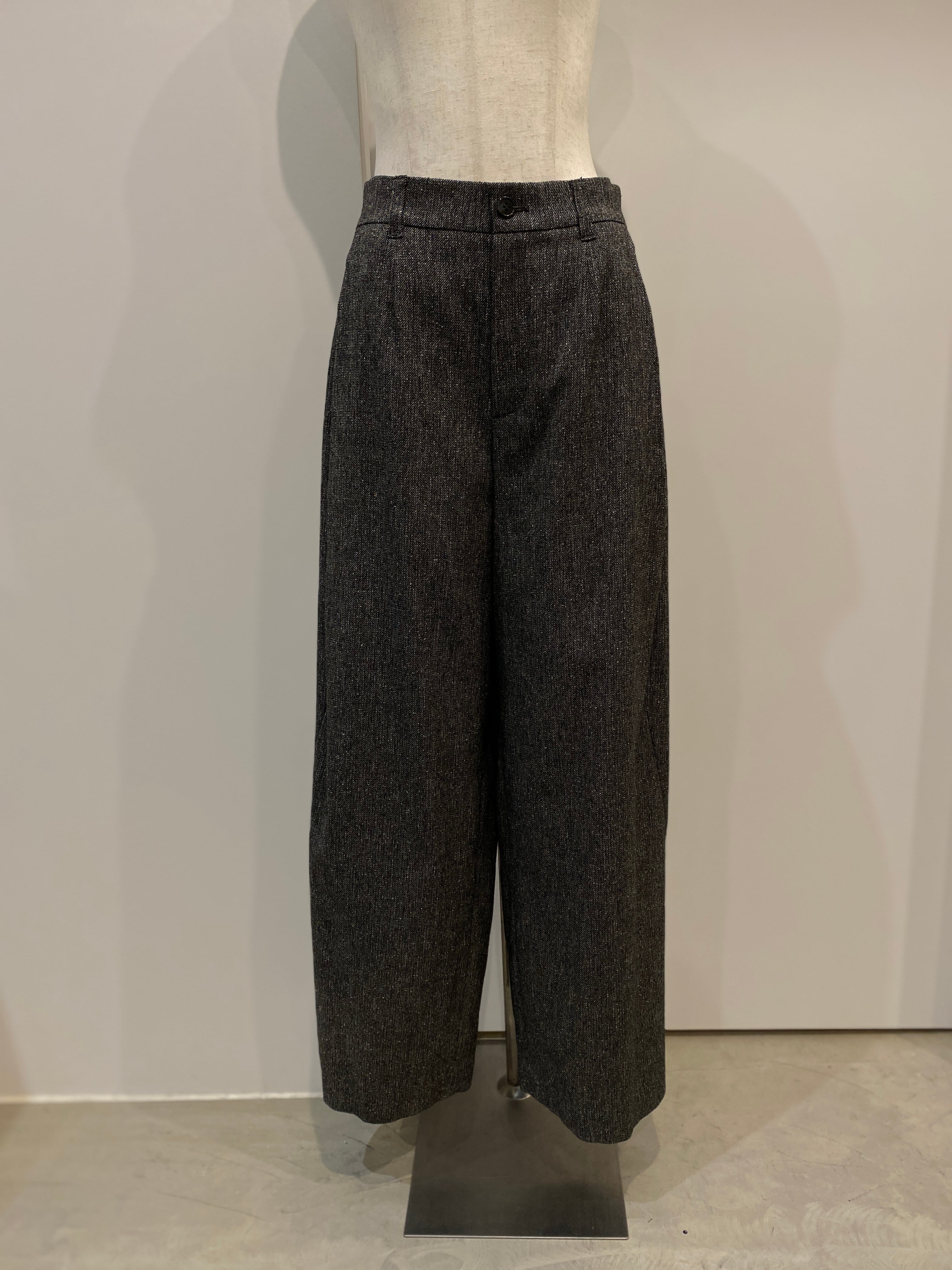 【PASSIONE】セットアップ可　杢ツイード調ツイルタックパンツ　536640