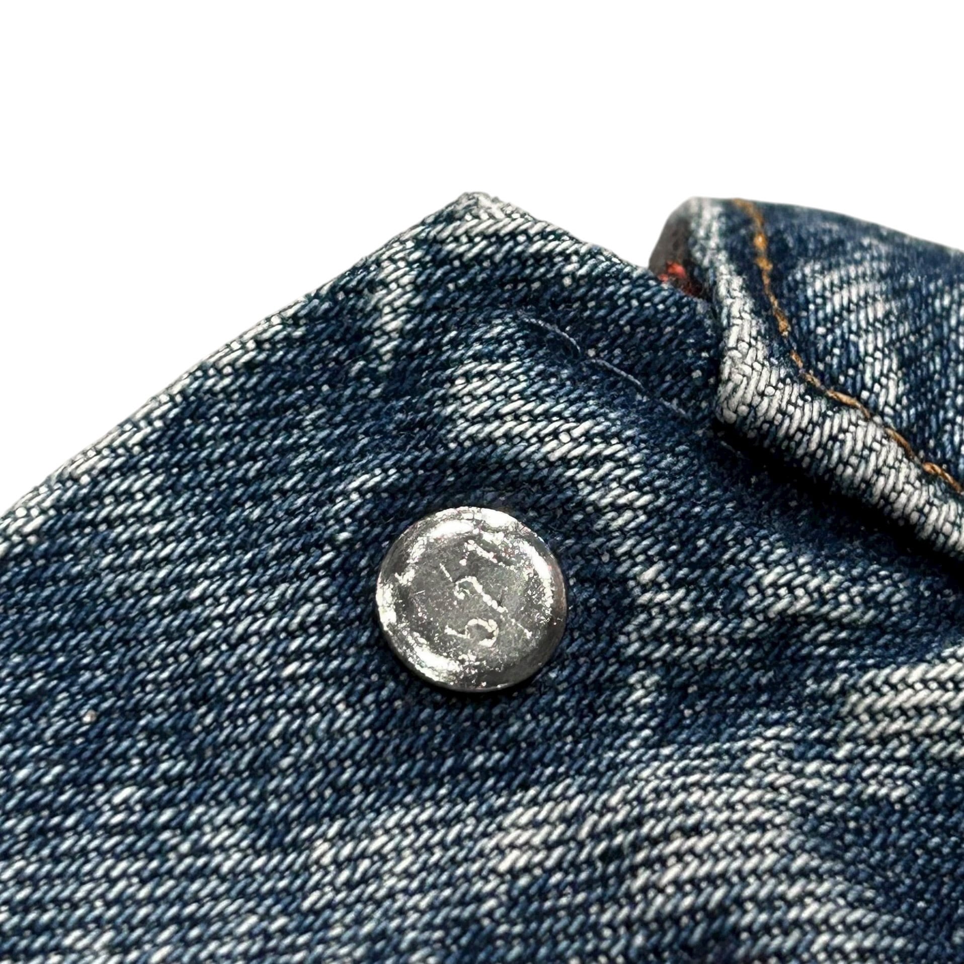 90's USA製 Levi's 70417-0819 Chemical Wash Flannel Lined Denim