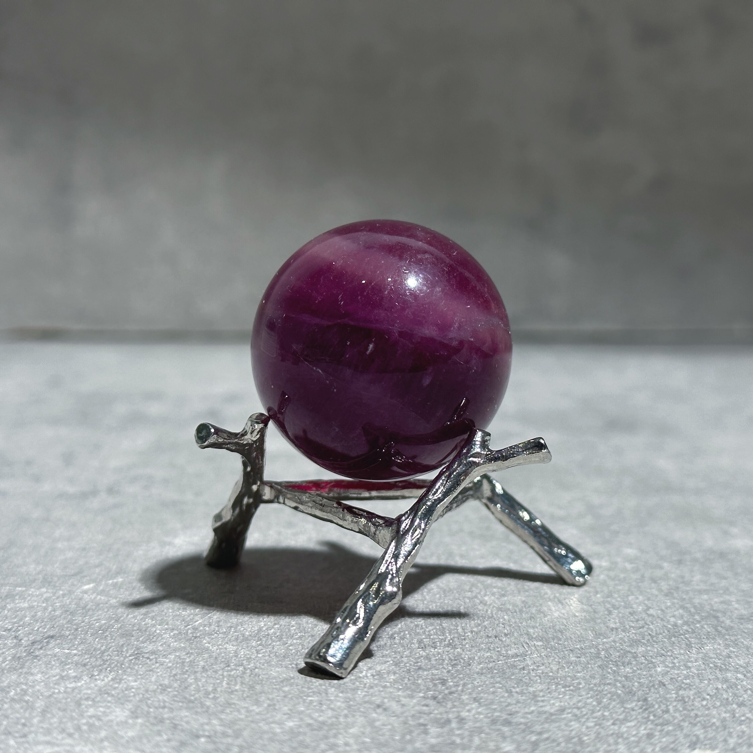 パープルフローライト スフィア（丸玉）11◇Purple Fluorite Sphere