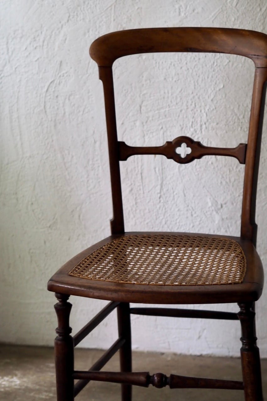イギリス アンティークラタンチェア-antique rattan chair