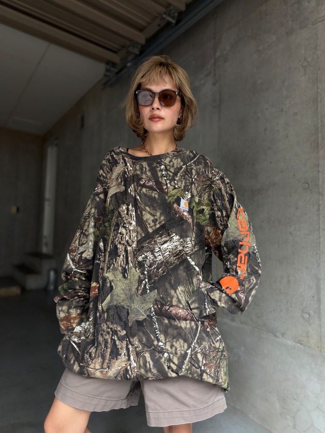 （CS2511）carhartt real camo long tee