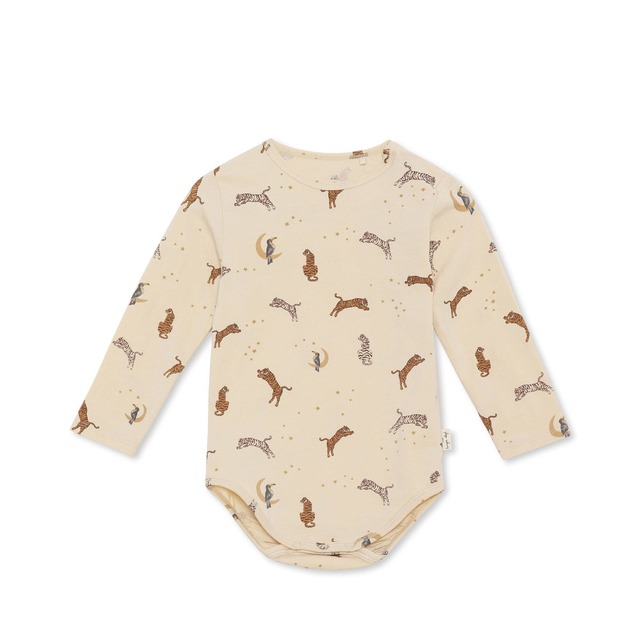 【LAST1/9mのみ】BASIC LS BODY GOTS  ROAR【Konges Sloejd  コンゲススロイド】オーガニックコットン　出産祝い　プレゼント　定番人気商品 トラ　虎　
