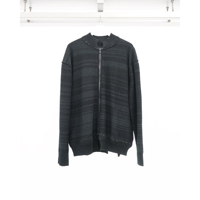 [The Viridi-anne] (ザヴィリディアン) VI-4031-07 MIX STRIPE ZIP-UP CARDIGAN