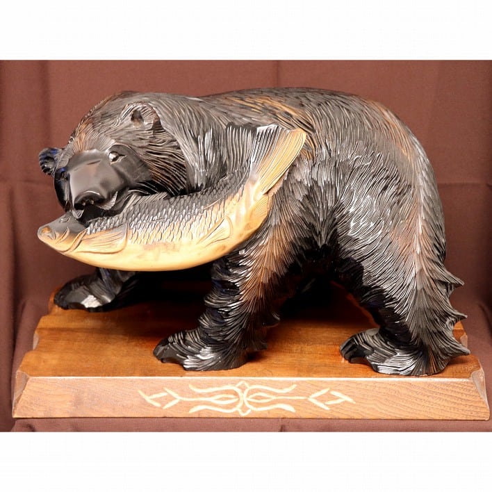 木彫り・熊・置物・No.181030-43・梱包サイズ160 | リサイクルショップ