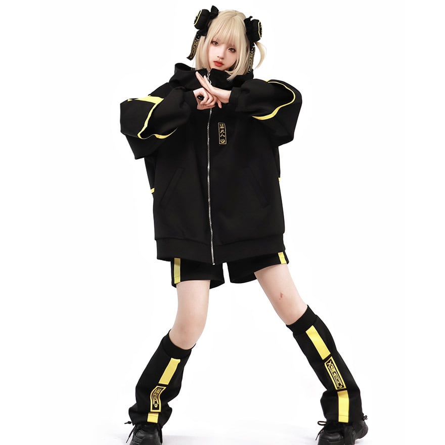 地雷系 中華ゴシック 4点オールインワン 推し活 ライブ衣装 ストリートファッション