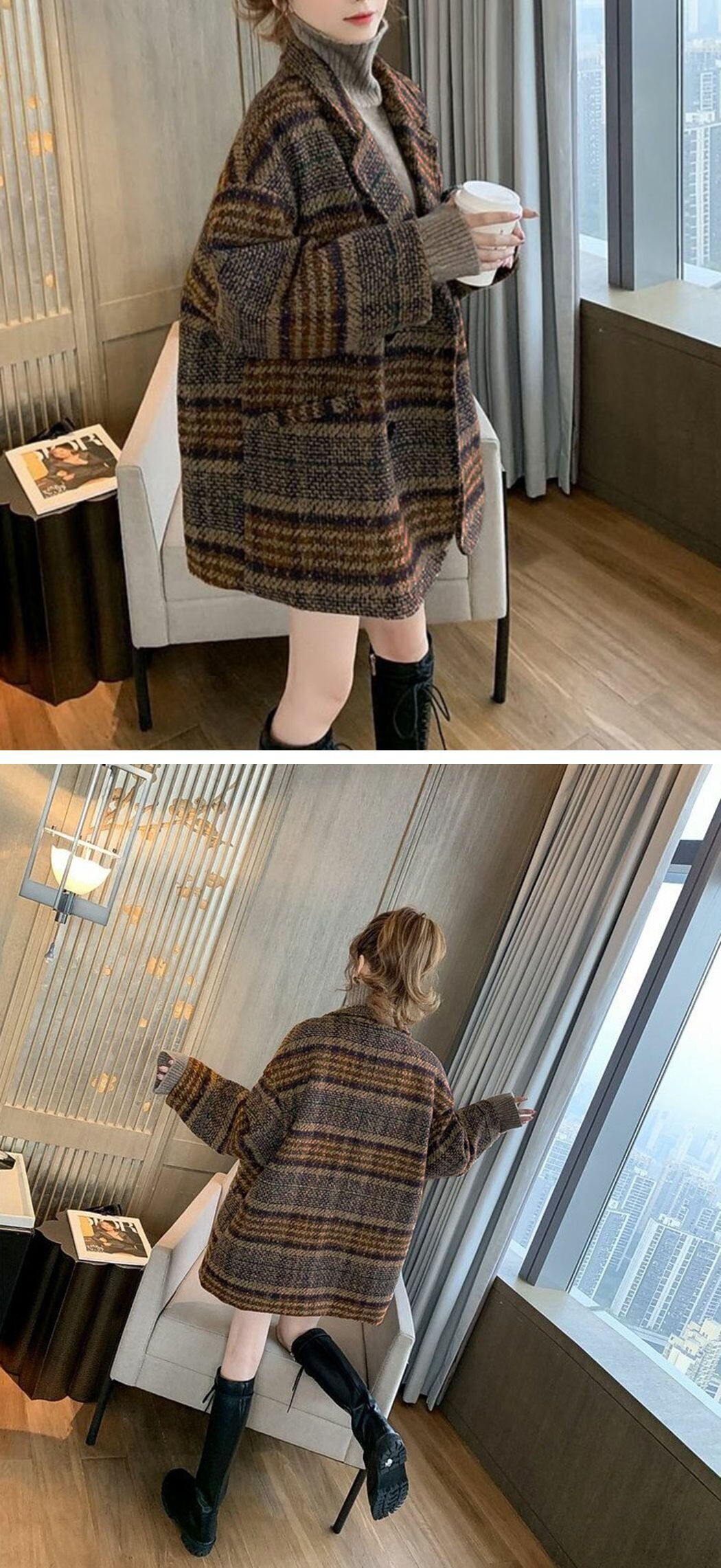 宅配便】チェックショートコート／tops1353 | DAY CLOSET｜ レディース