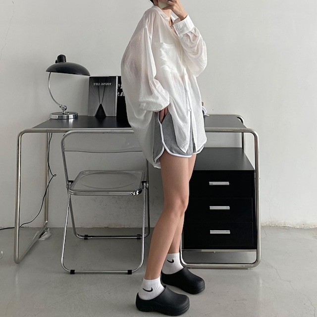 sheer loose shirt 10839