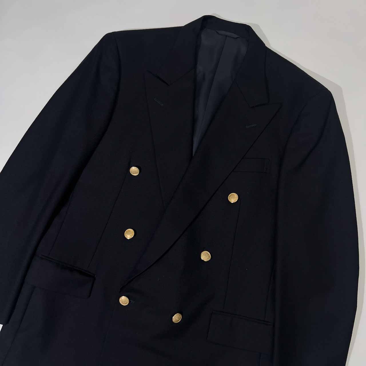 NEW YORKER ニューヨーカー 金ボタン ダブル テーラードジャケット A7/ネイビー/vintage