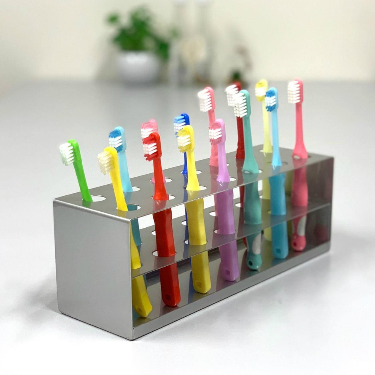 歯ブラシスタンド12人用 Aタイプ | Murakami-Stainless