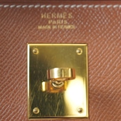 HERMES エルメス ケリー 32 ヴォーエプソン 2WAYハンドバッグ ゴールド ゴールド金具 〇Z:1996年