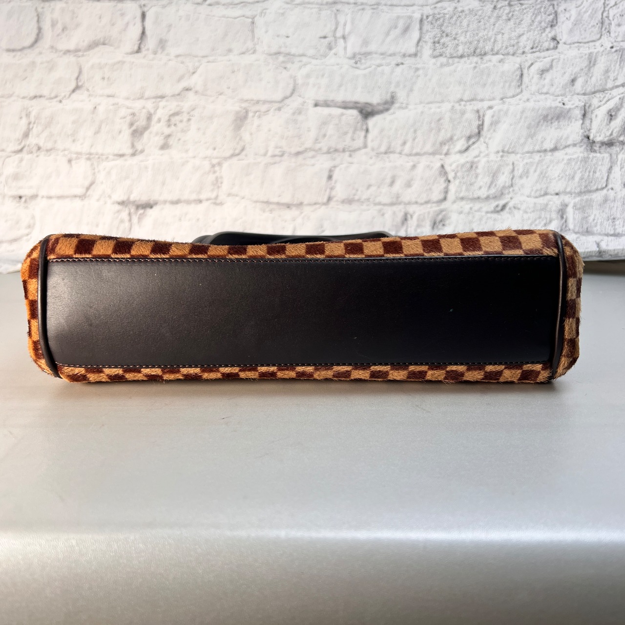 LOUIS VUITTON ヴィトン ダミエソバージュ ライオン ハンドバッグ ブラウン A-12818