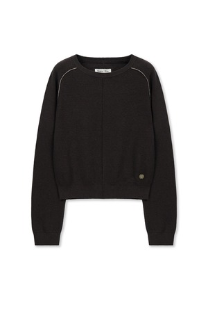 [Matin Kim] RAGLAN SLEEVE KNIT PULLOVER IN DARK BROWN 正規品 韓国ブランド 韓国通販 韓国代行 韓国ファッション マーティンキム matinkim 日本 店舗