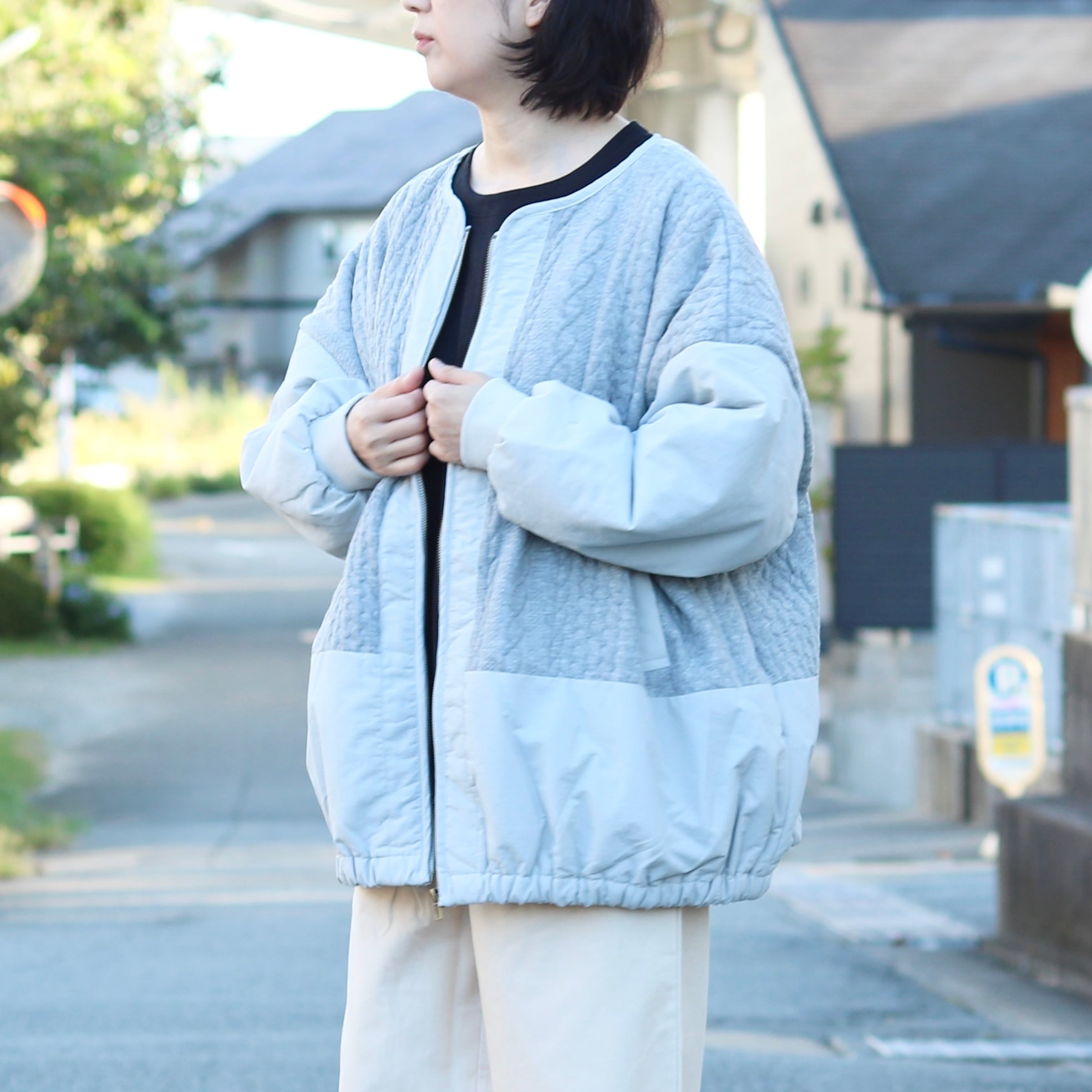 ふくれジャガード キルティングジャケット | Zakka so-la