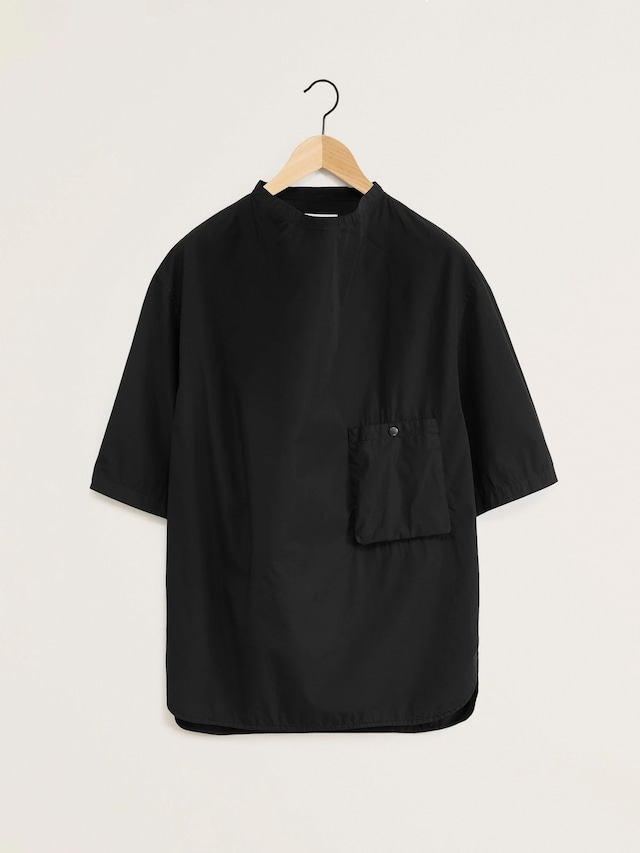LEMAIRE　SS DRAPED SHIRT　BLACK　TO1163 LF1218
