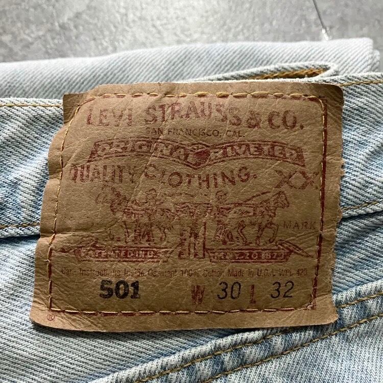 W30 L32】90's US.Levis 501 リーバイス エルパソ工場(520) ボタン裏