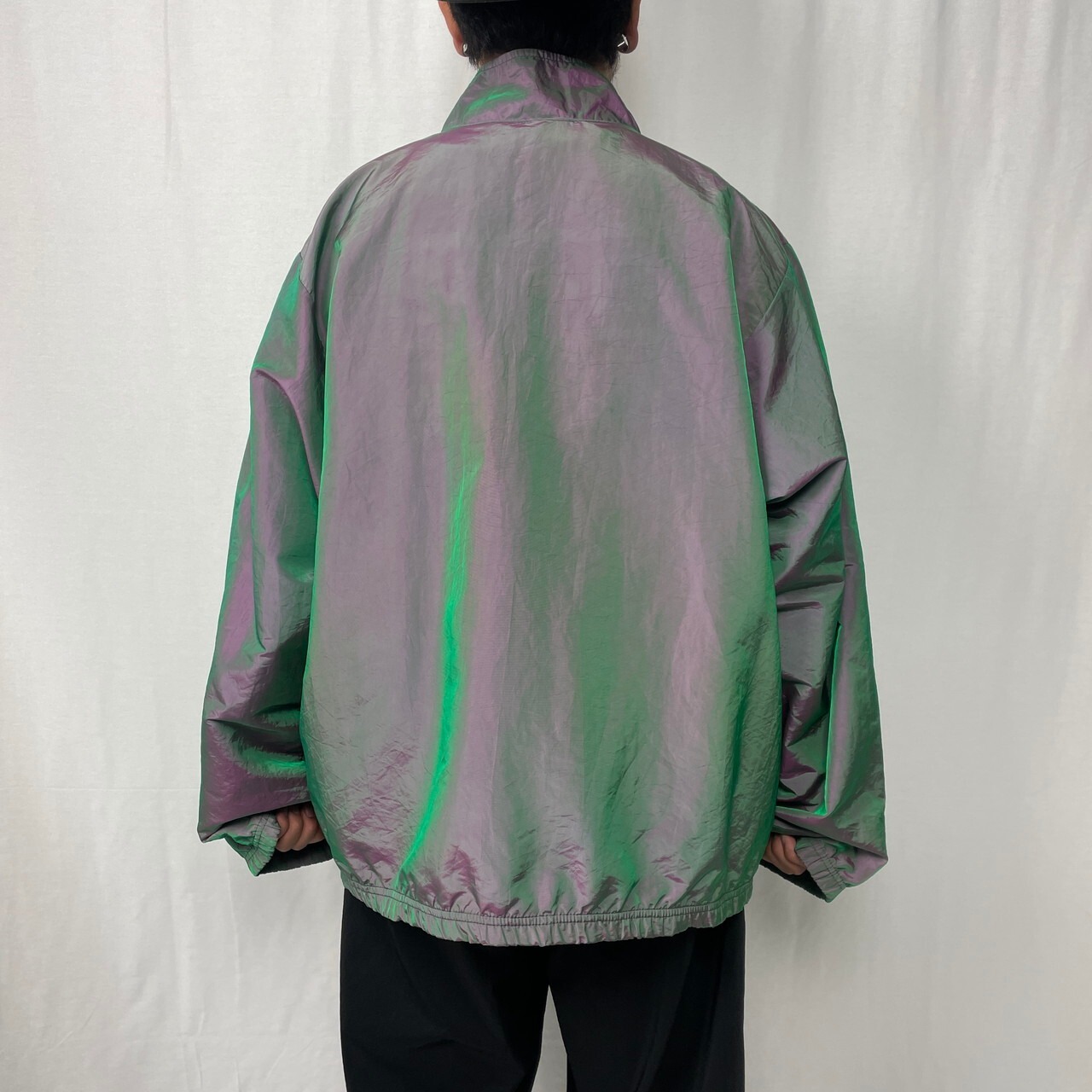 古着 唄え ビンテージ 80s 玉蟲 タマムシ 紫 パープル 長袖 シャツ 美 