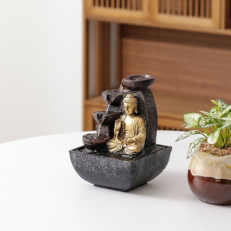 仏像 大仏 滝 デザイン 電動 開運 幸運 財運 金運 安産祈願 無病息災