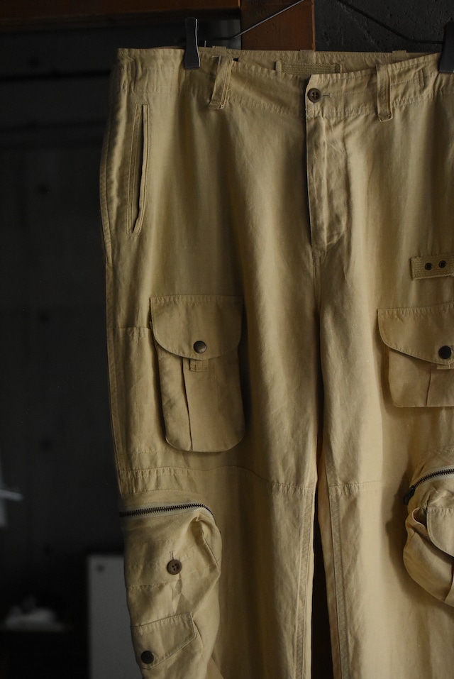 OK/90's "polo by Ralph Lauren" silk linen cargo pants