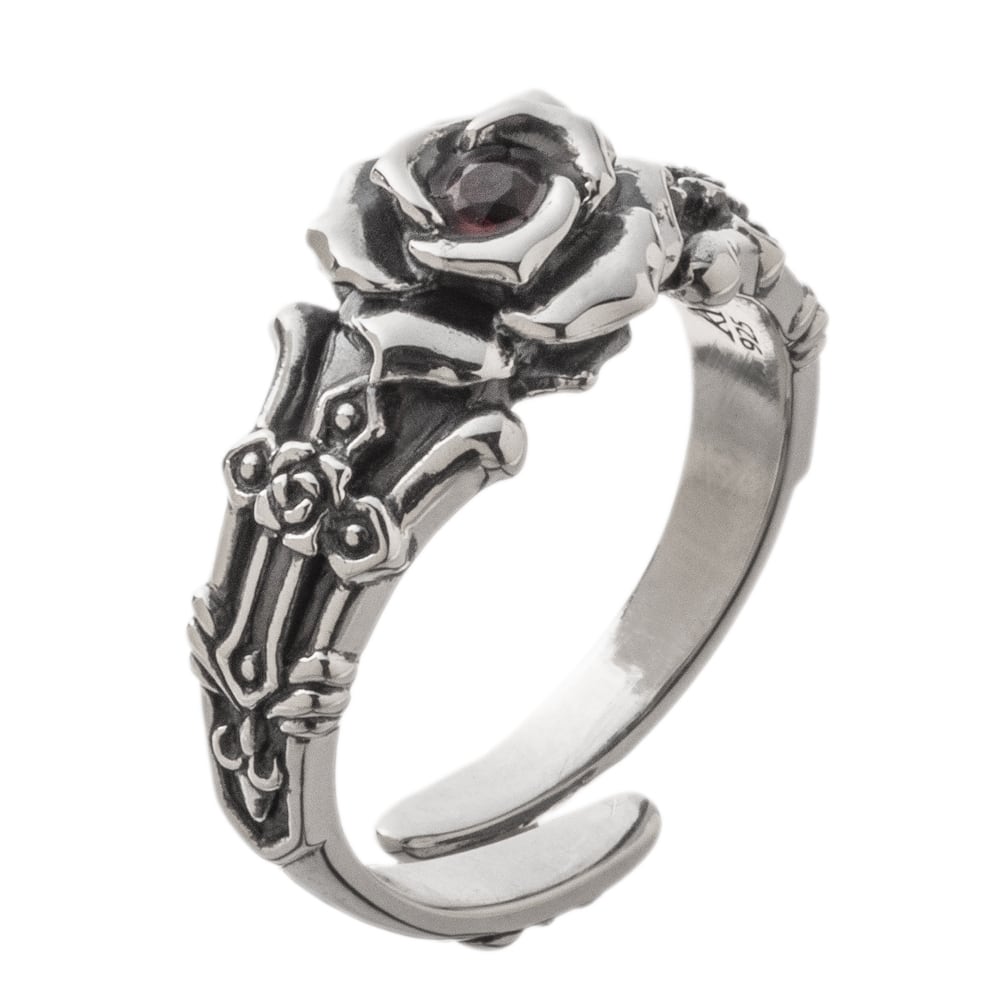 クリムゾンローズリング シルバーリング AKR0034 Crimson Rose Ring