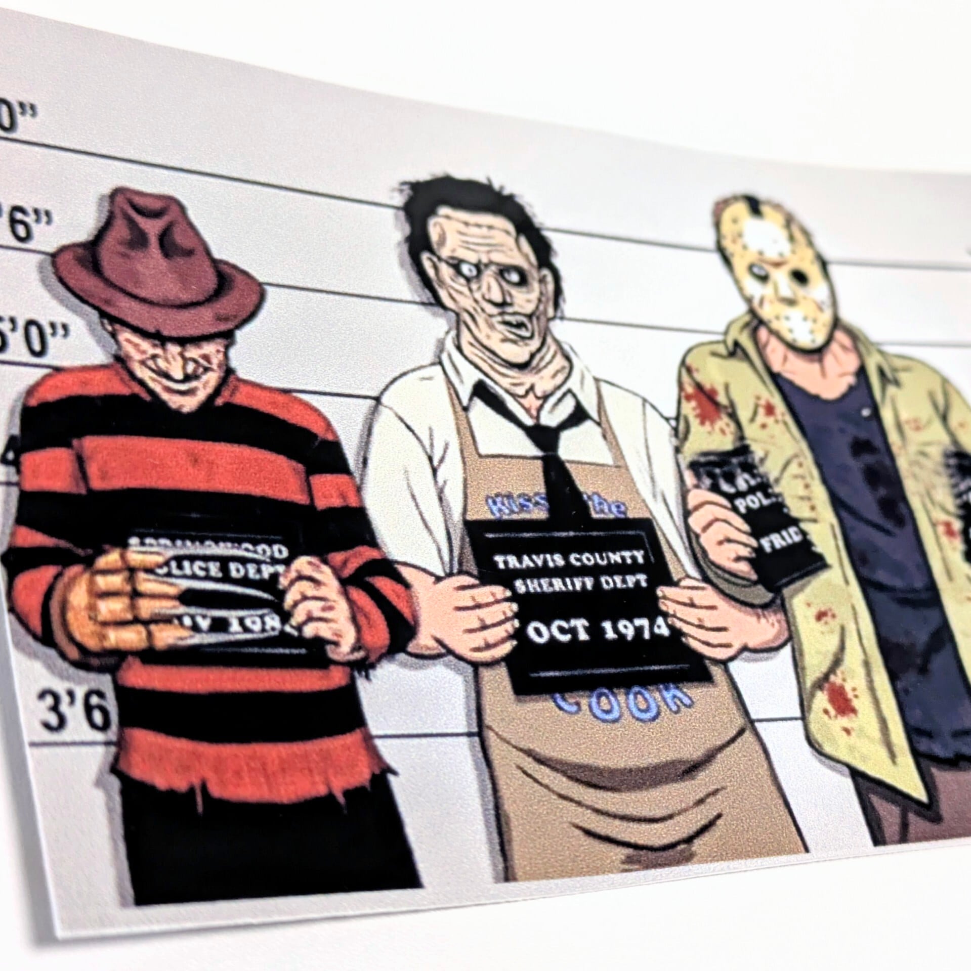 送料無料!! 【 DIE-CUT STICKER / ダイカットステッカー】 『 ホラー映画キャラクター / ホラーアイコン 』 スラッシャー・キラー / ヴィラン / ホラー映画歴代の悪達集合(笑) / ステッカー / シール