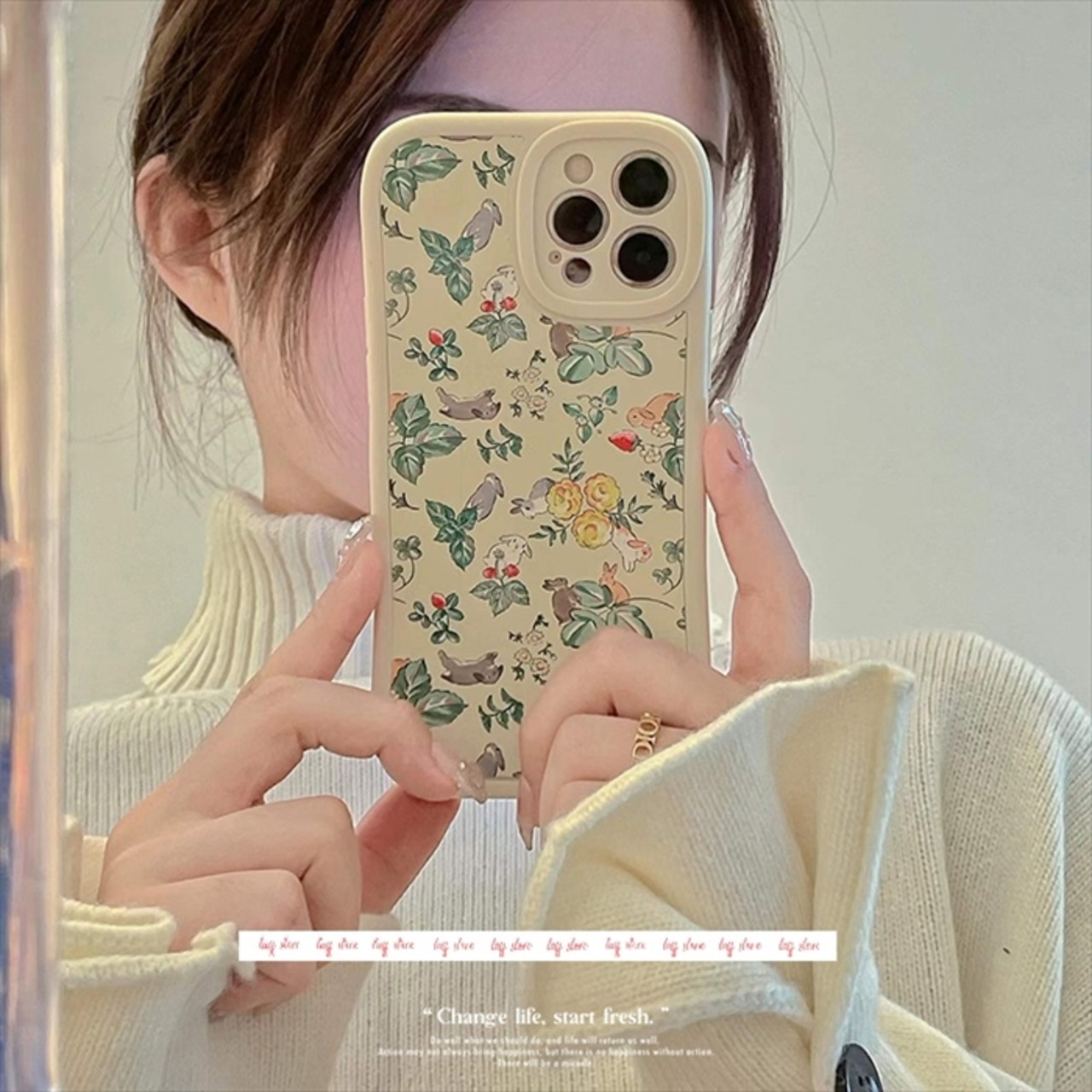 iPhoneケース レトロ 小花柄 可愛い 13シリーズ 12 / 11 / X / 8 / 7 