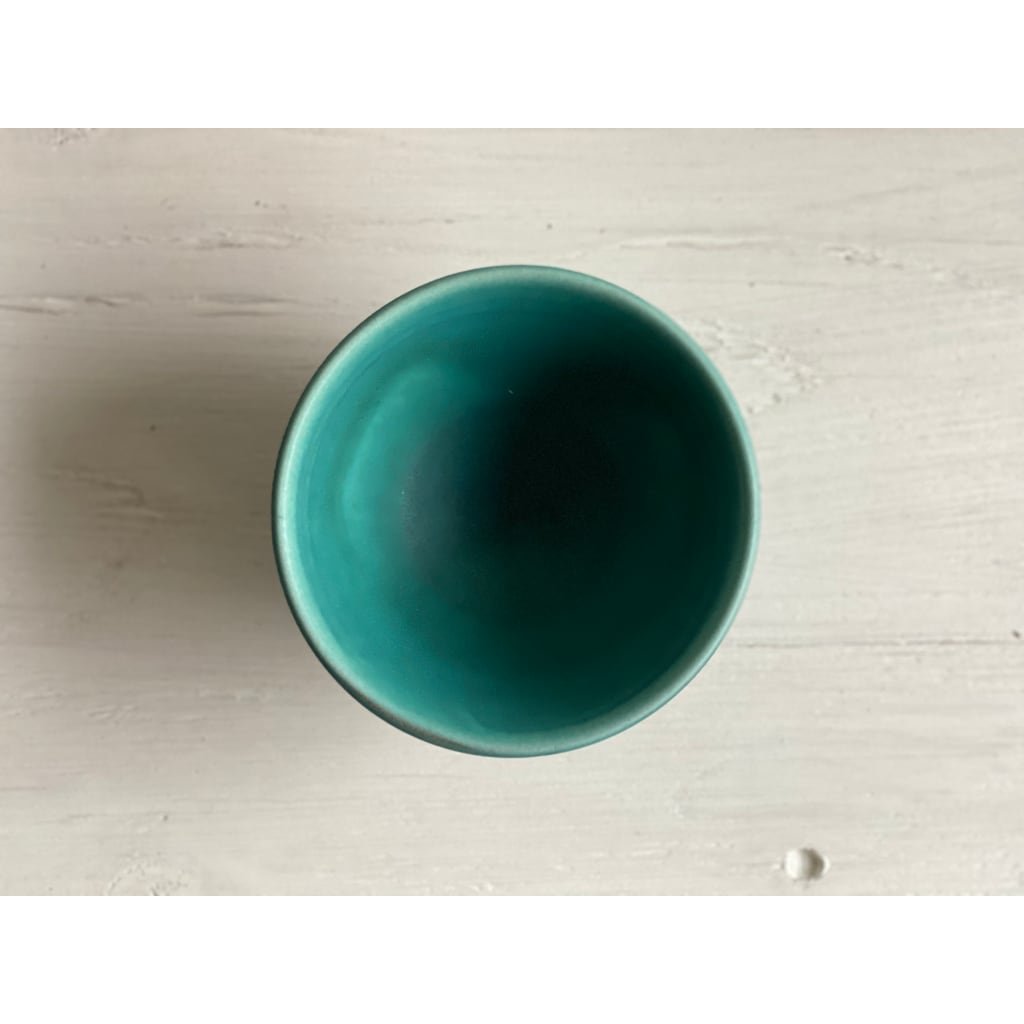 丹波焼 飯碗 碧（みどり） Φ12.2cm