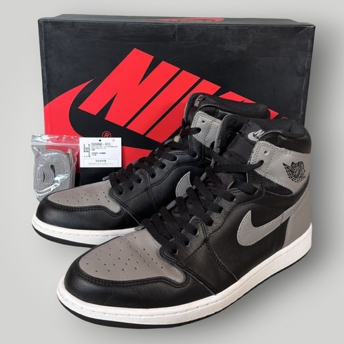 AIR JORDAN 1 RETRO HIGH OG BLACK/MEDIUM GREY-WHITE / ナイキ エアジョーダン ワン レトロ ハイ オージー "シャドウ2018"