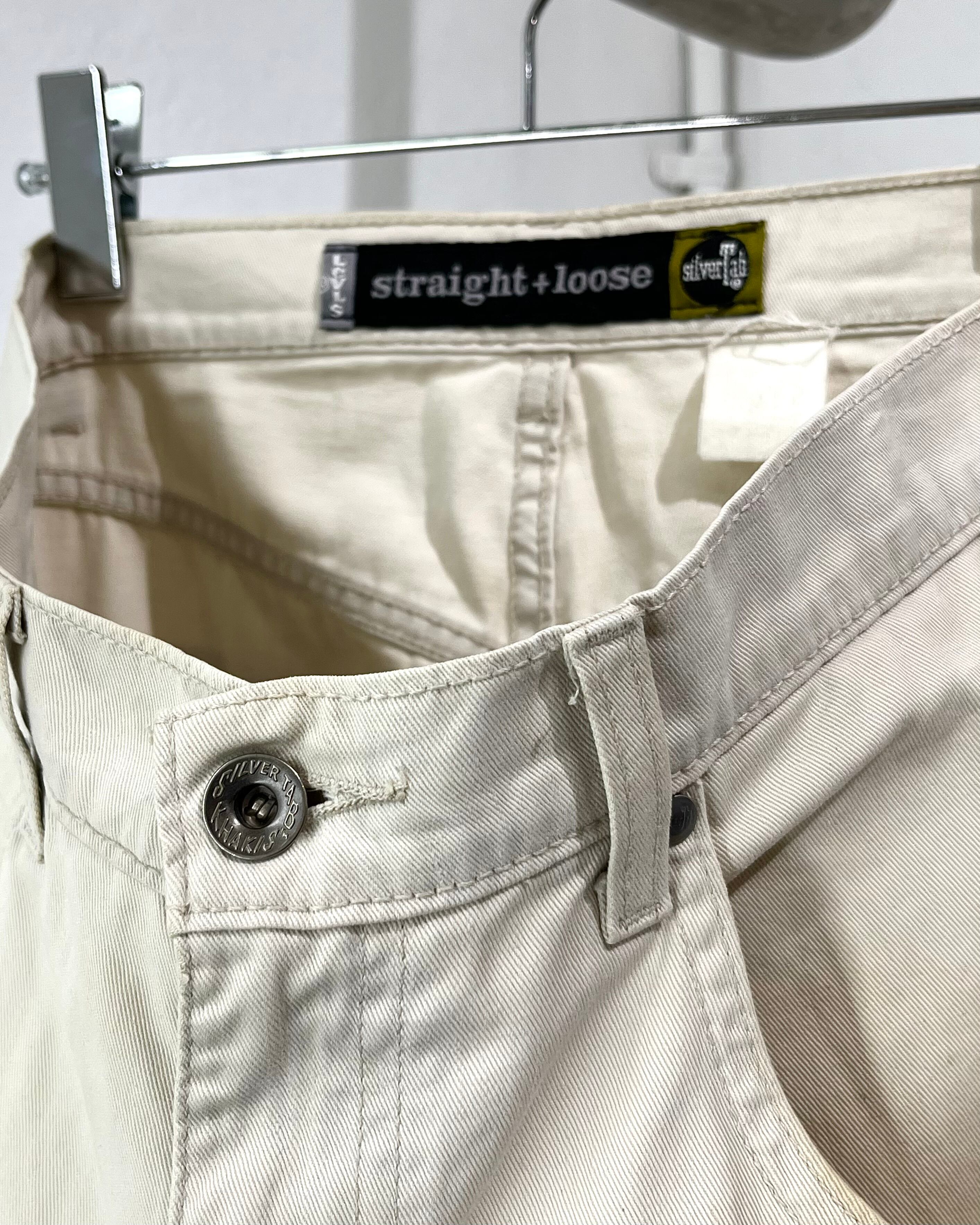 90s~ Levi's "SILVERTAB" Straight+Loose Cotton Trousers
