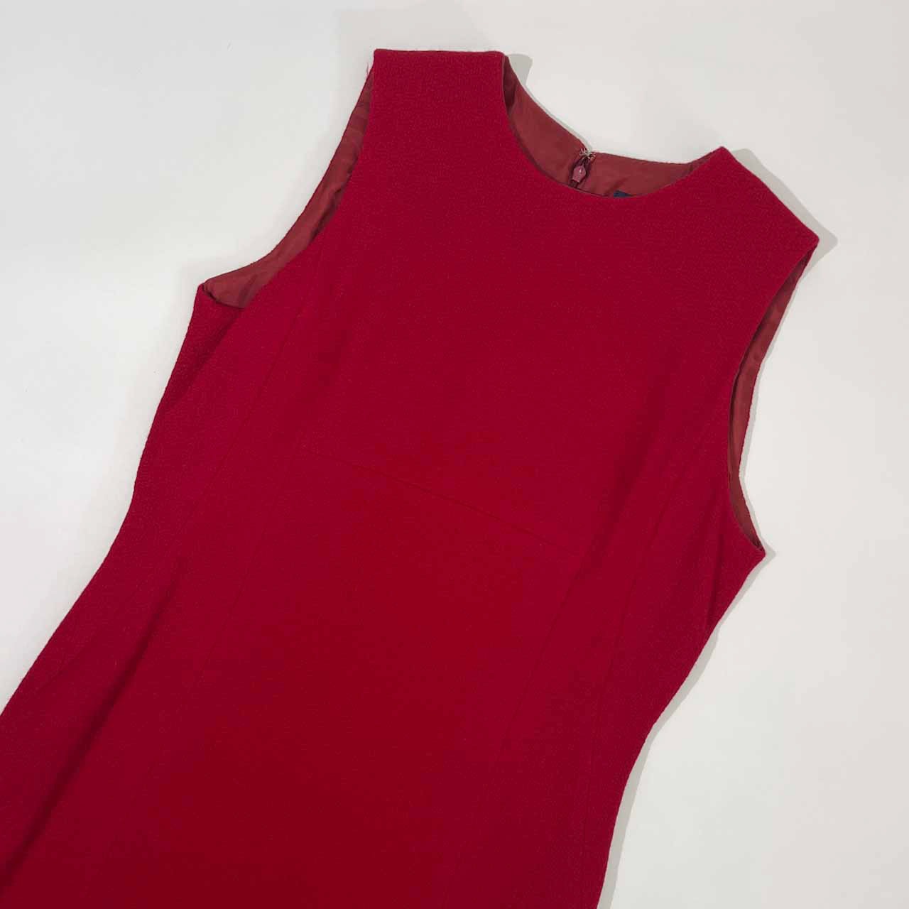 TOMORROWLAND トゥモローランド ノースリーブ ワンピース ドレス /赤 レッド/日本製