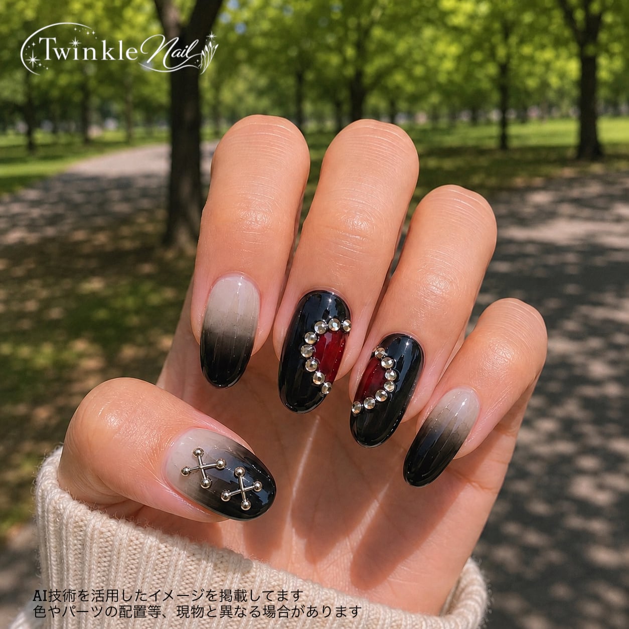 ネイルチップ【4120】ミラーフレンチネイル | Twinkle Nail