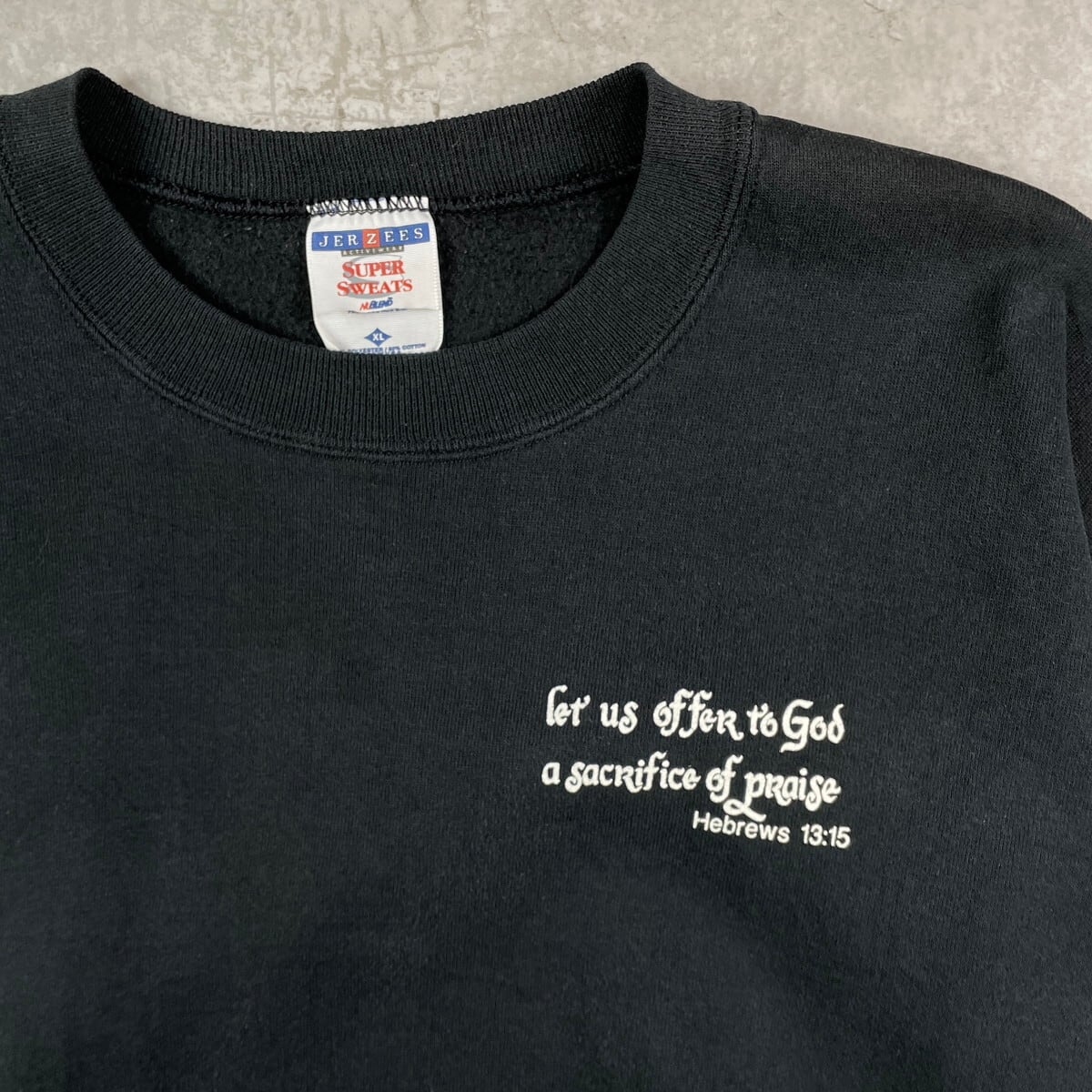 90年代 USA製 JERZEEZ メッセージプリント スウェットシャツ メンズXL