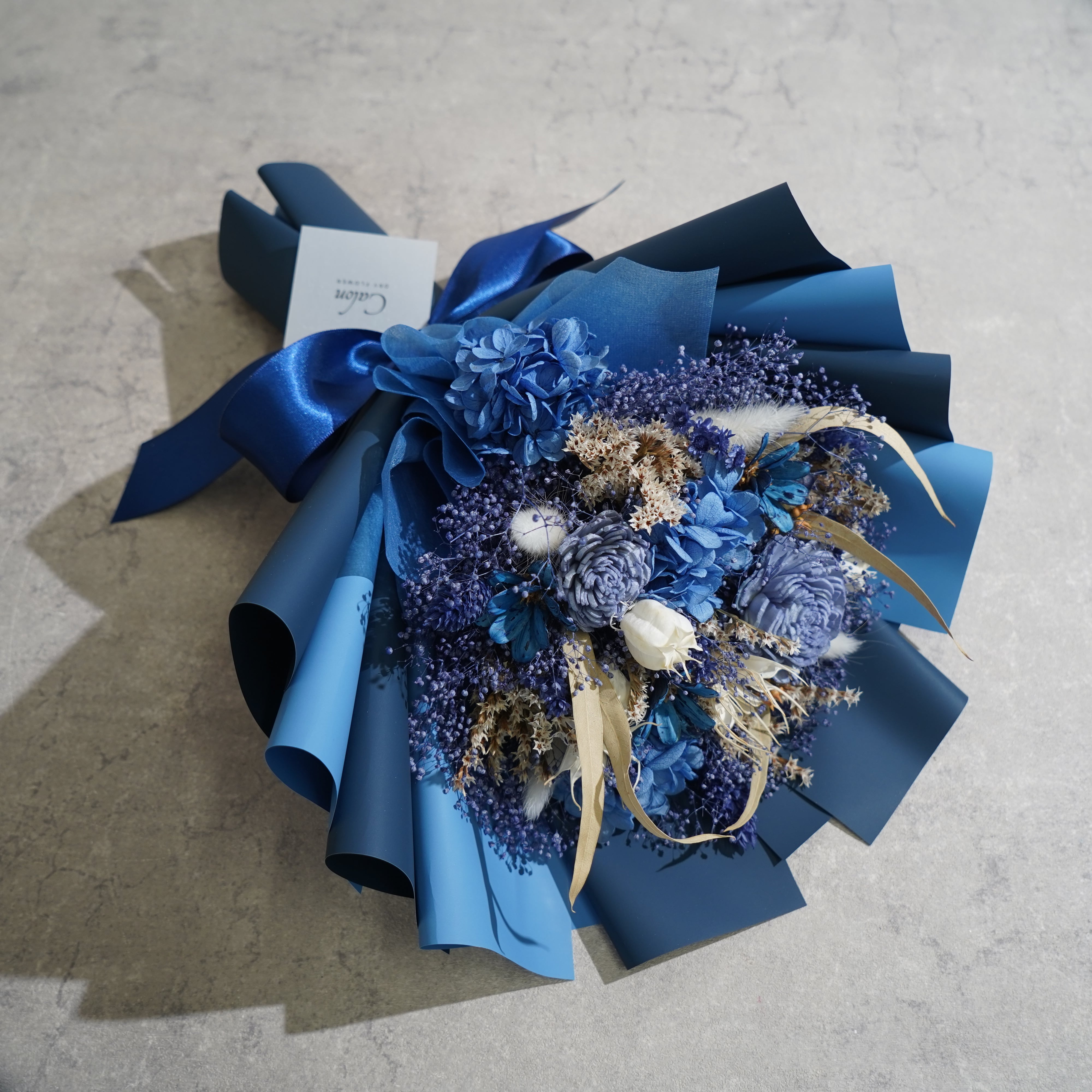 ドライフラワーの花束 Mサイズ ブルー M-415≪限定1点≫