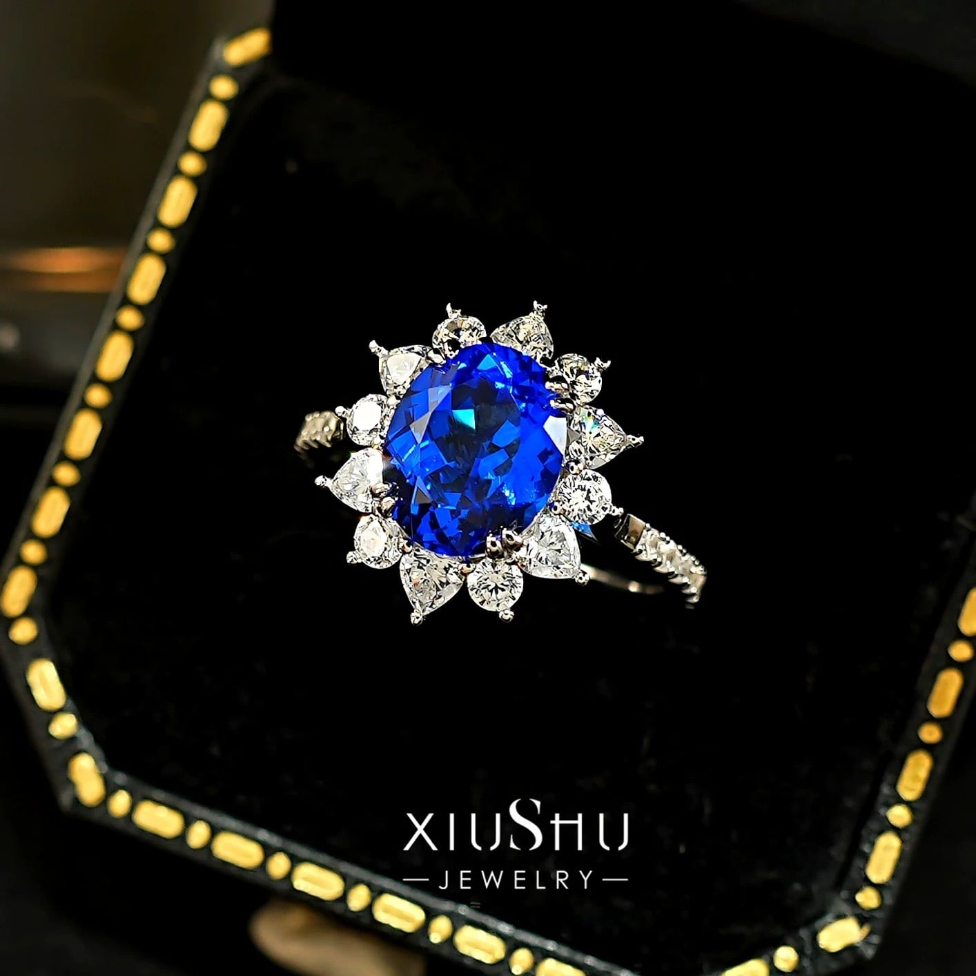 10カラット 人工アクアマリン 3石 長方形 グリーン 高炭素ダイヤモンド