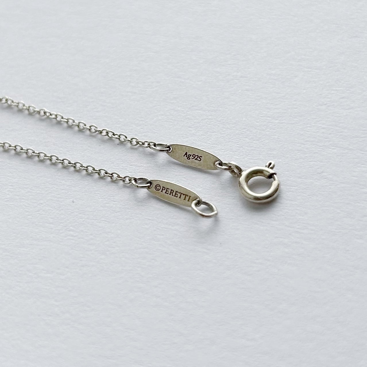 T7032】Tiffany&Co. open heart necklace mini/silver925/ティファニー