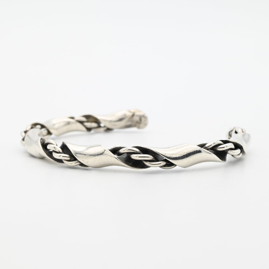 Twisted Mix Texture Design Thin Bangle /Denmark