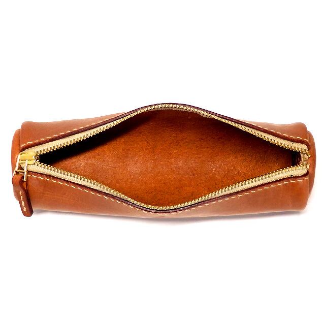 ドラムペンケース type:S（キャメル） | 革工房hand