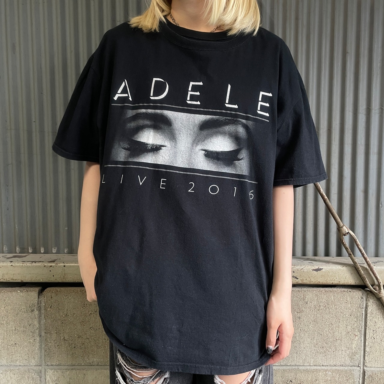 ADELE アデル LIVE 2016 ツアー バンドTシャツ メンズXL 古着 バンT 